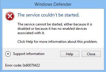 FIX Error 0x80070422 The Service Couldnt Be Started In Windows Defender