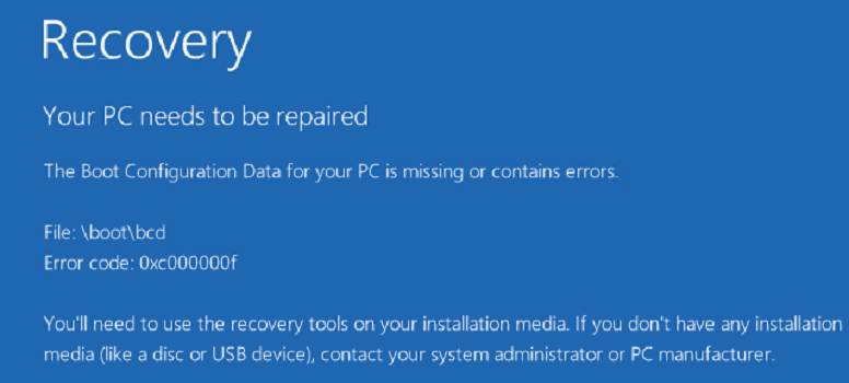 Ошибка «0xc000000f» при загрузке Windows 7-10
