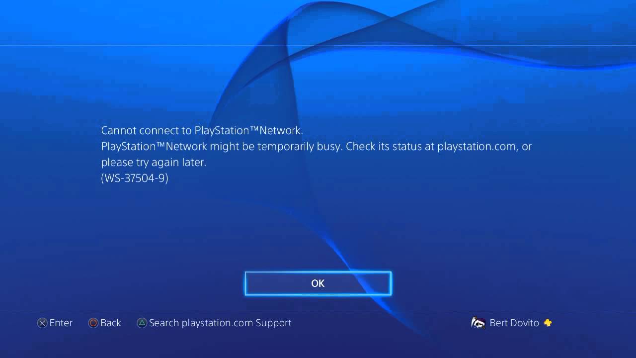 Не заходит в playstation network выбивает ошибку ws 116332 6