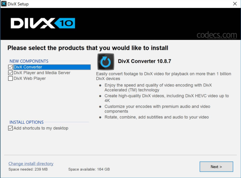 DivX Plus Codec Pack